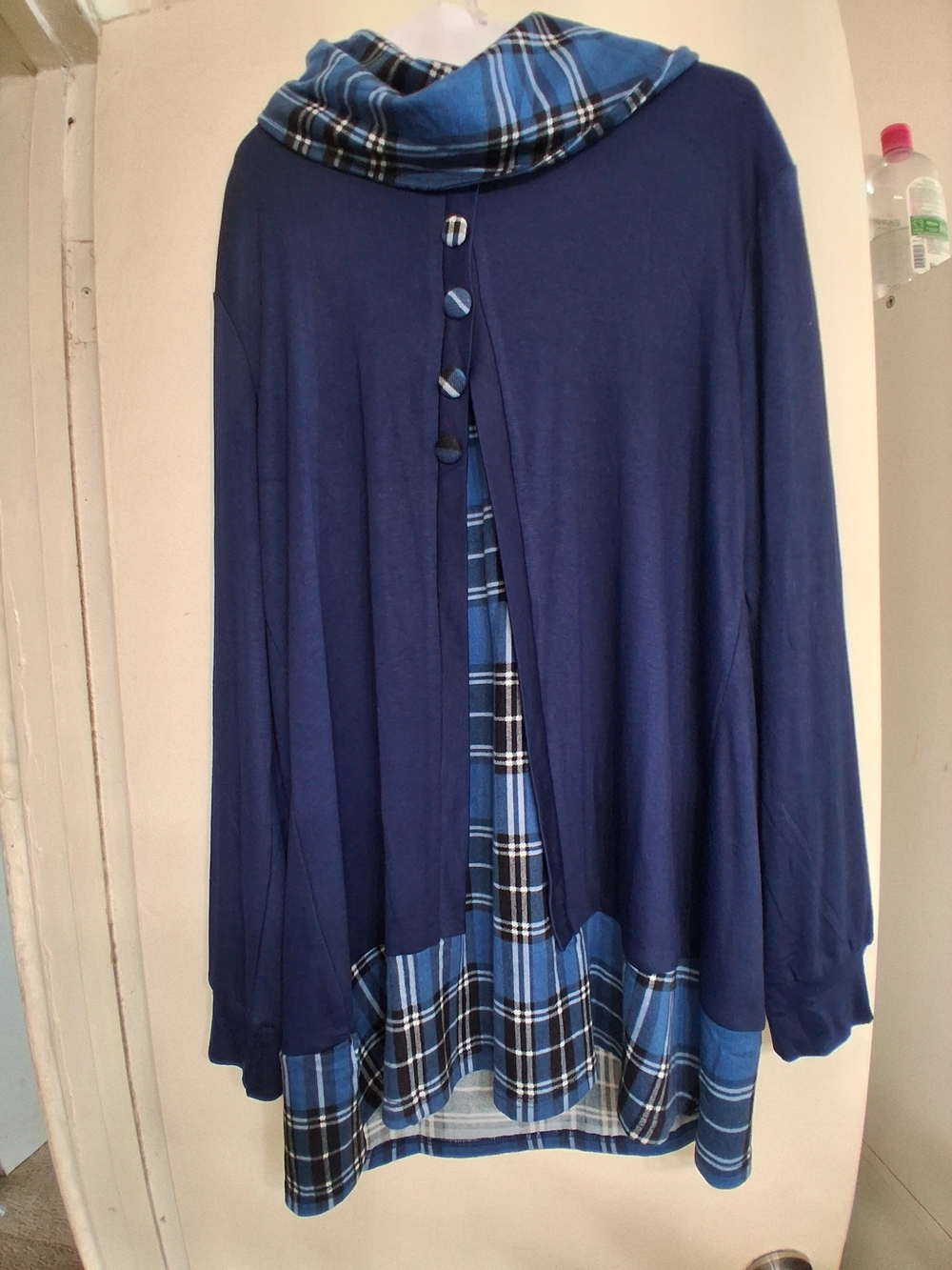 Blue Plaid Accent Women's Skirt